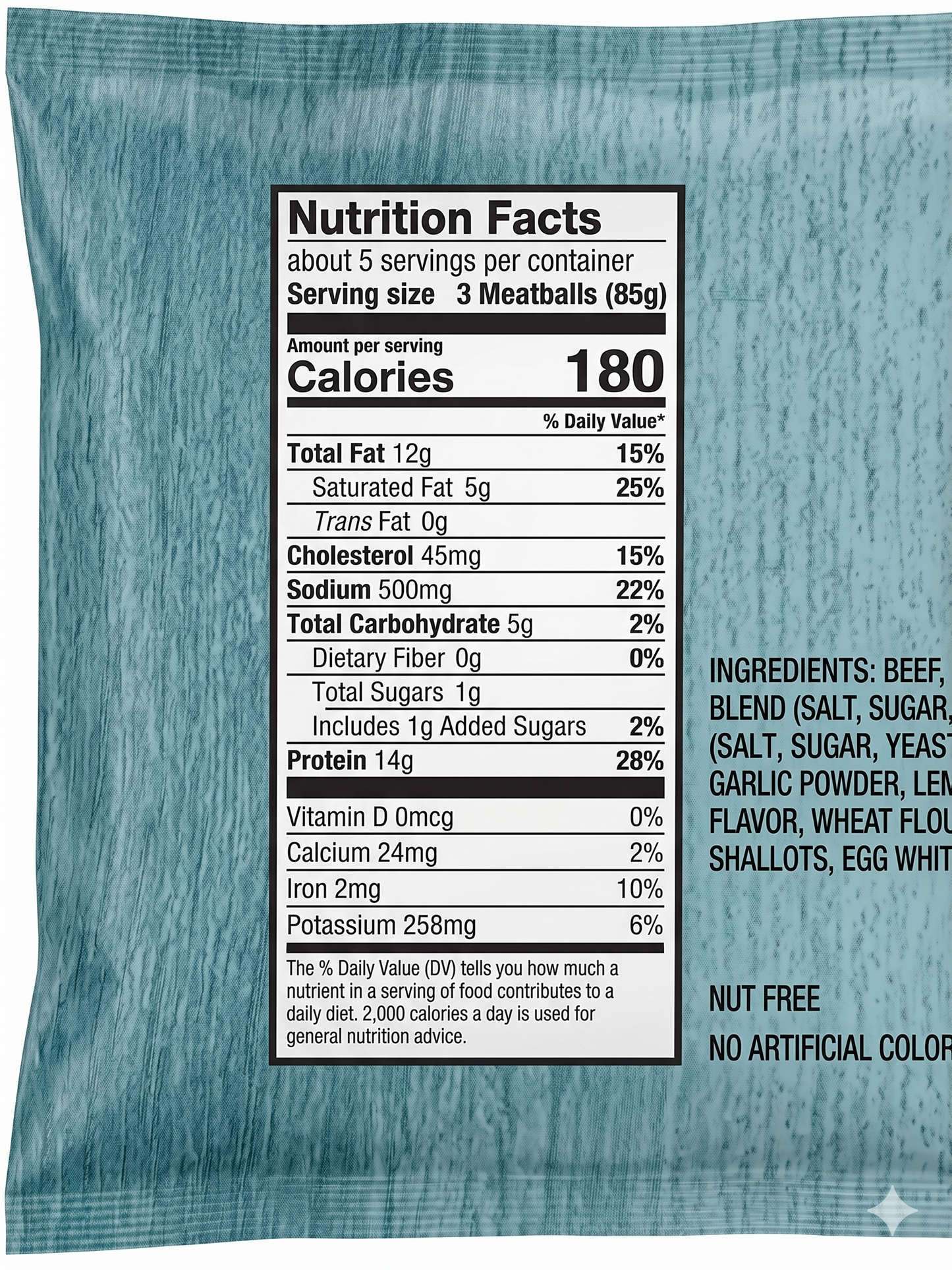 Zabiha Halal Grass Fed Beef & Pasture Raised Lamb Meatballs 14oz Bag (non-HFSAA)