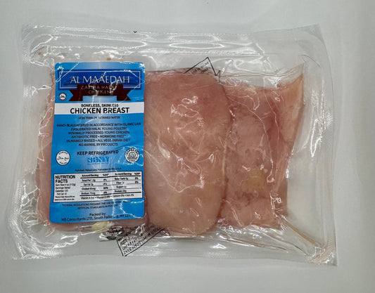 Zabiha Halal Boneless Skinless Chicken Breast 1 lb Retail Pack