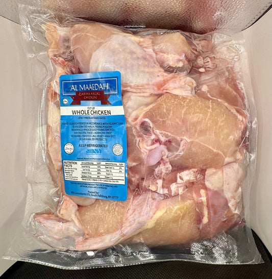 Zabiha Halal 16 Piece Skinless Cut-up Chicken 3-3.5 lb Retail Pack