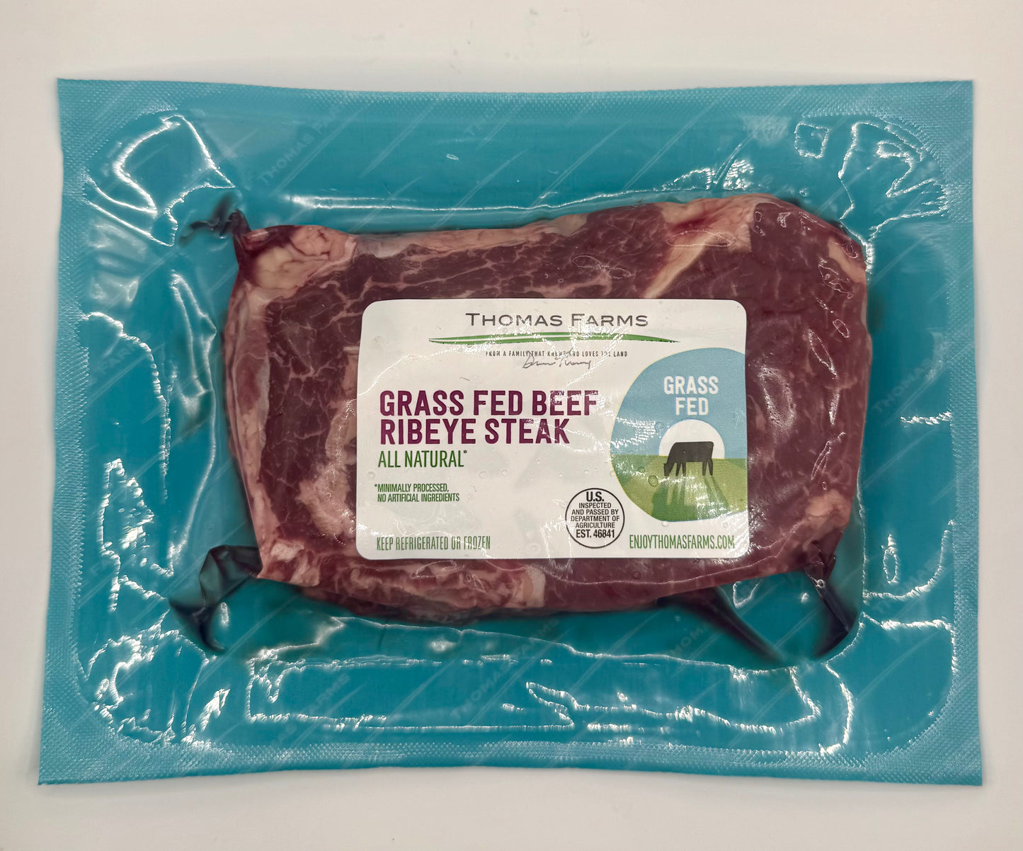 Zabiha Halal Grass-Fed Ribeye Steak 10oz Retail Pack