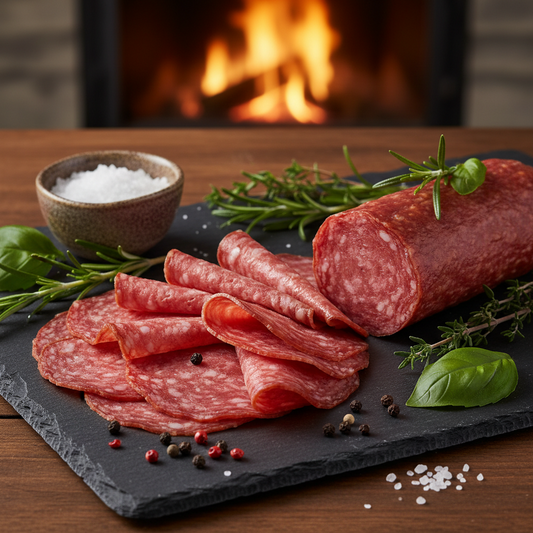 Zabiha Halal Hand-Cut Sliced Salami Hot - 8oz Retail Pack