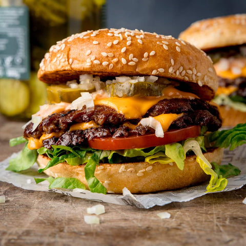 Azeem's 🍔 Classic Smash-Style Organic Beef Burgers with Garlic Aioli