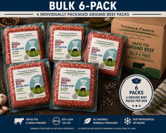 Zabiha Halal Ground Grass-Fed Beef 85/15 16oz Retail - 6 Pack (Non-HFSAA)