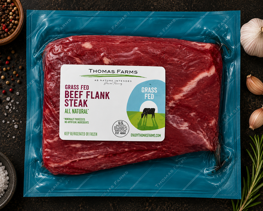 Zabiha Halal Grass-Fed Beef Flank Steak 12 oz Retail Pack
