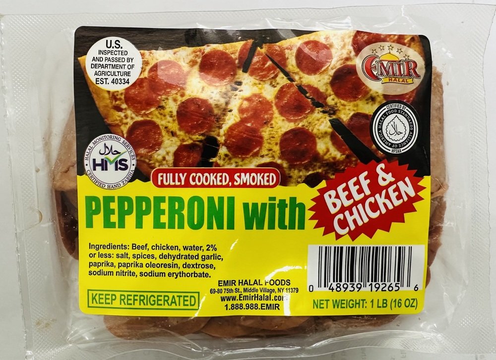 Limited Drop!! Zabiha Halal Beef Pepperoni with Chicken - 1lb Retail Pack