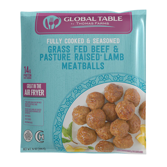 Zabiha Halal Grass Fed Beef & Pasture Raised Lamb Meatballs 14oz Bag (non-HFSAA)