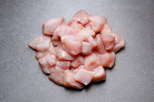 HFSAA certified zabiha halal diced boneless skinless chicken breast retail pack