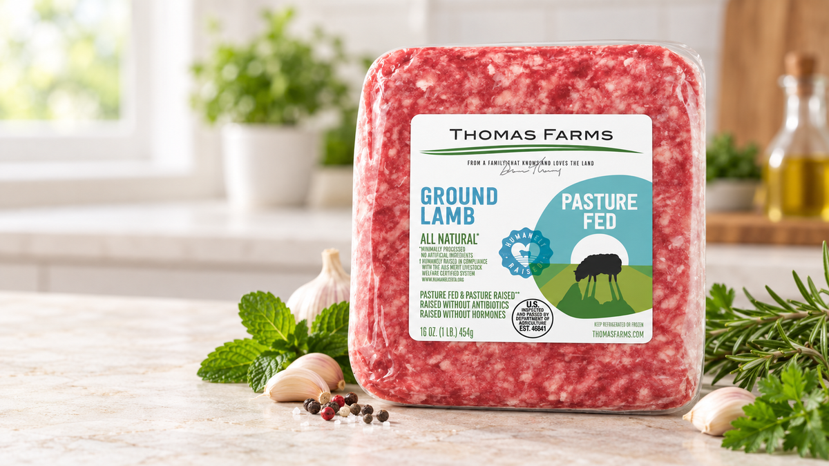 Zabiha Halal Free-Range Ground Lamb 16oz Retail Pack