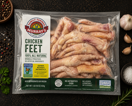 Zabiha Halal Chicken Feet (Antibiotic Free, Air-Chilled) 1 lb Retail Pack