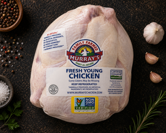 Non-GMO Zabiha Halal Whole Chicken (Antibiotic Free, Air-Chilled) Retail Pack
