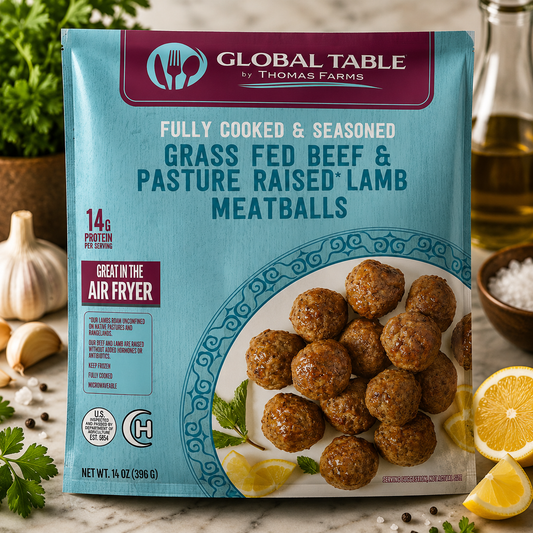 Zabiha Halal Grass Fed Beef & Pasture Raised Lamb Meatballs 14oz Bag (non-HFSAA)
