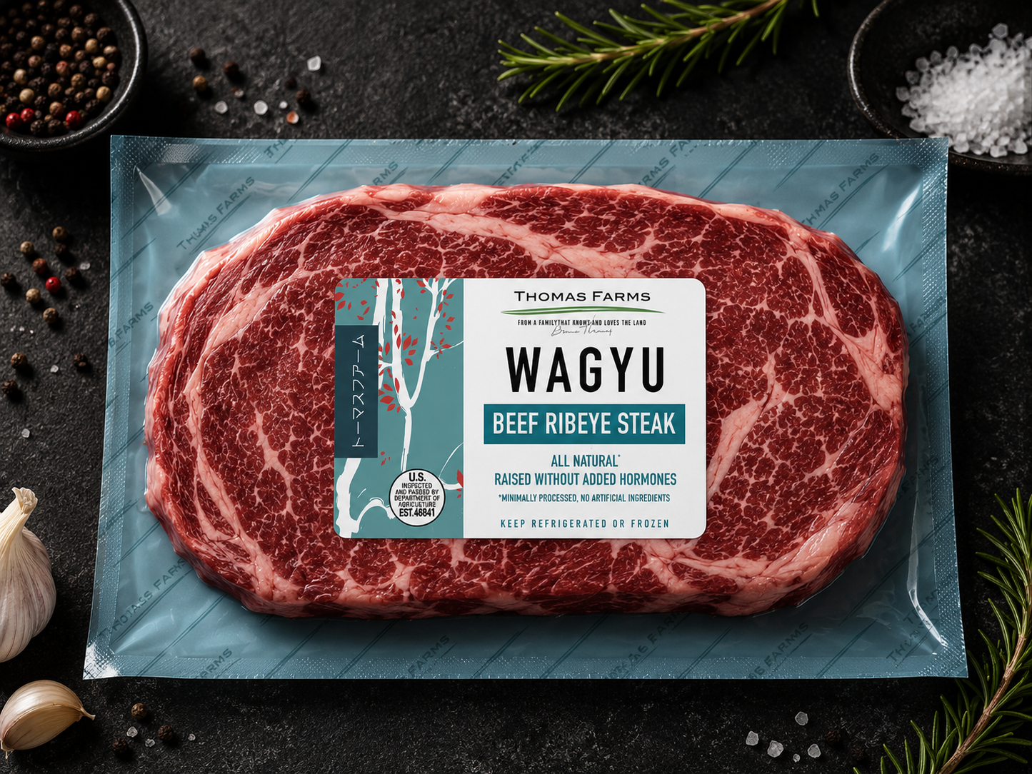 Zabiha Halal Australian Breed Wagyu Ribeye Steak 10oz Retail Pack