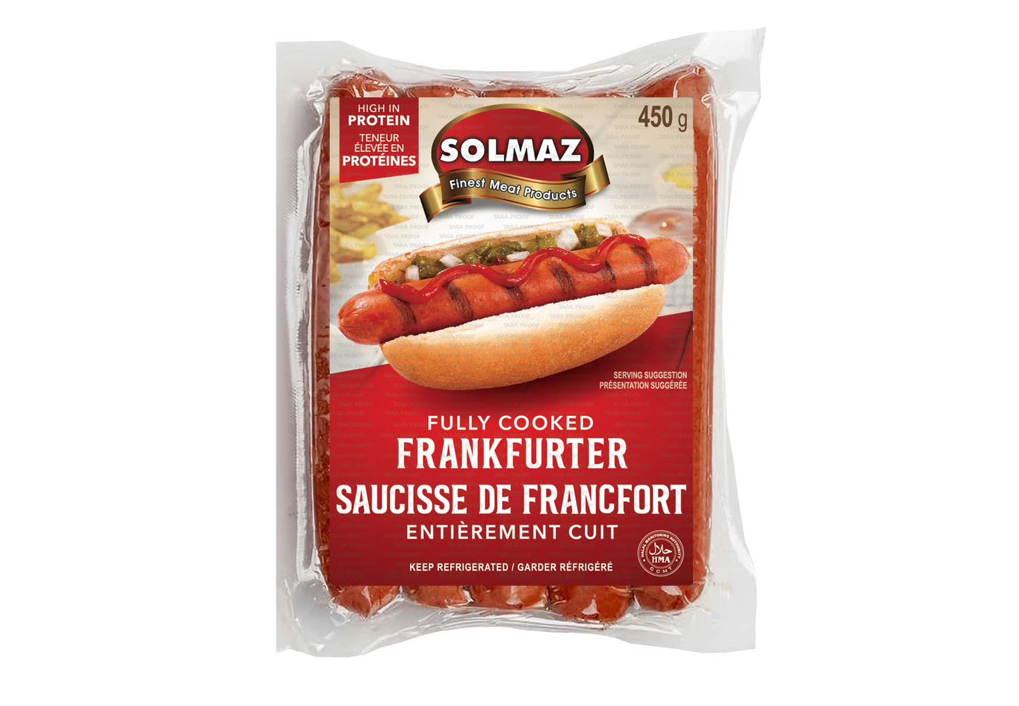 Zabiha Halal Hand-Cut Frankfurters (Hotdogs)- 16oz Retail Pack