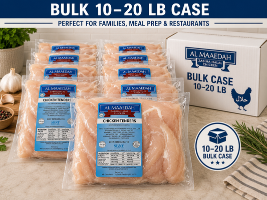 Zabiha Halal Chicken Tenders (Antibiotic Free, Air-Chilled) Bulk