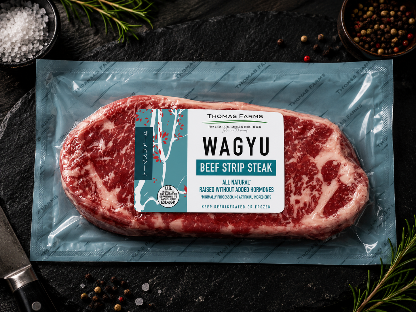 Zabiha Halal Australian Breed Wagyu Ny Strip Steak 10oz Retail Pack