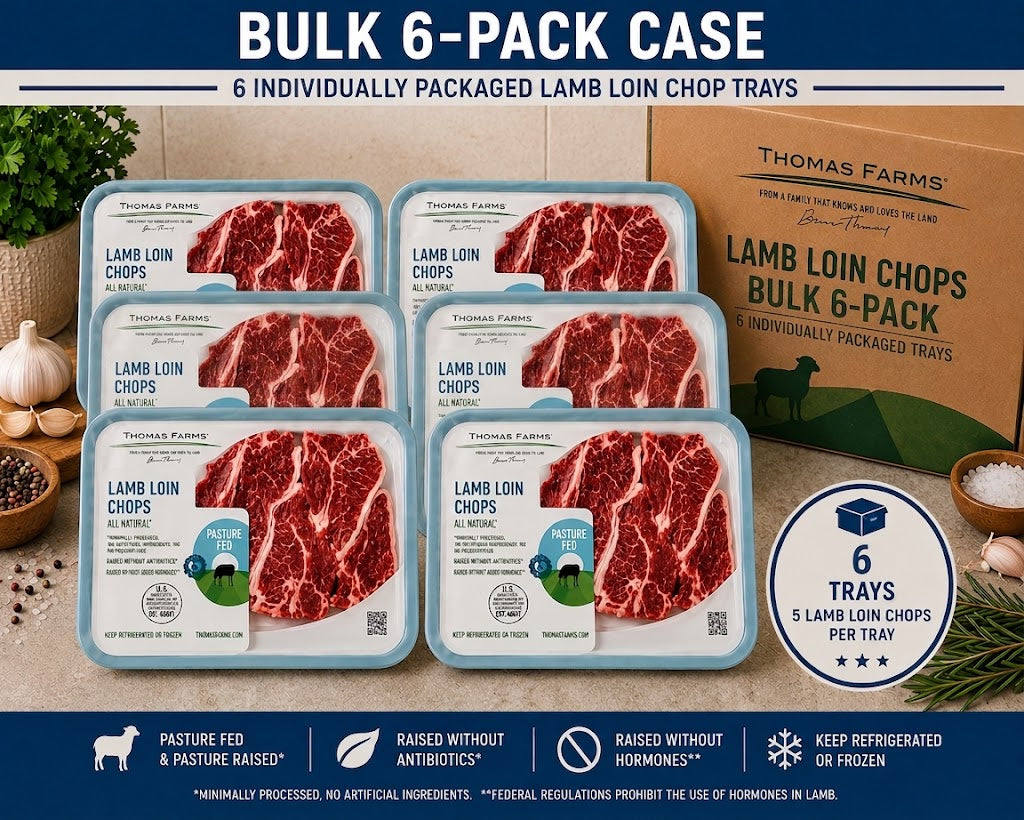 Zabiha Halal Lamb Loin Chop 16oz Retail Pack 6 lb Bulk