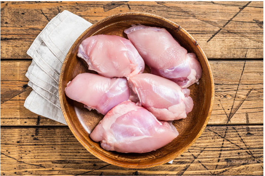HFSAA certified zabiha halal boneless skinless chicken thighs retail pack